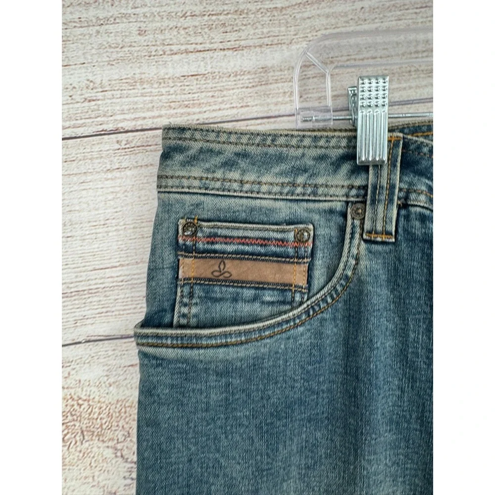 prAna Jeans Men 36x34 Blue Organic Cotton Straight Leg Medium Wash